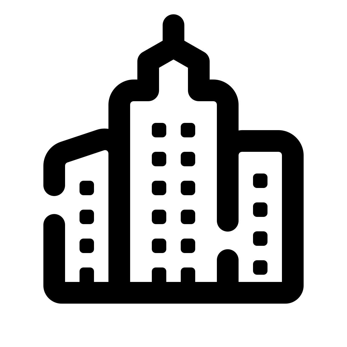 pulsar line style 고층 빌딩 icon