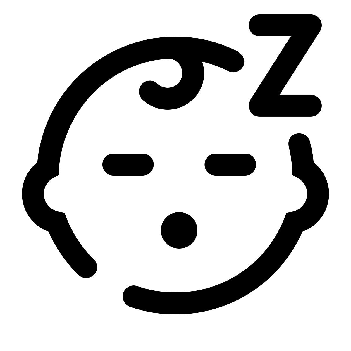 pulsar line style bebé durmiendo icon