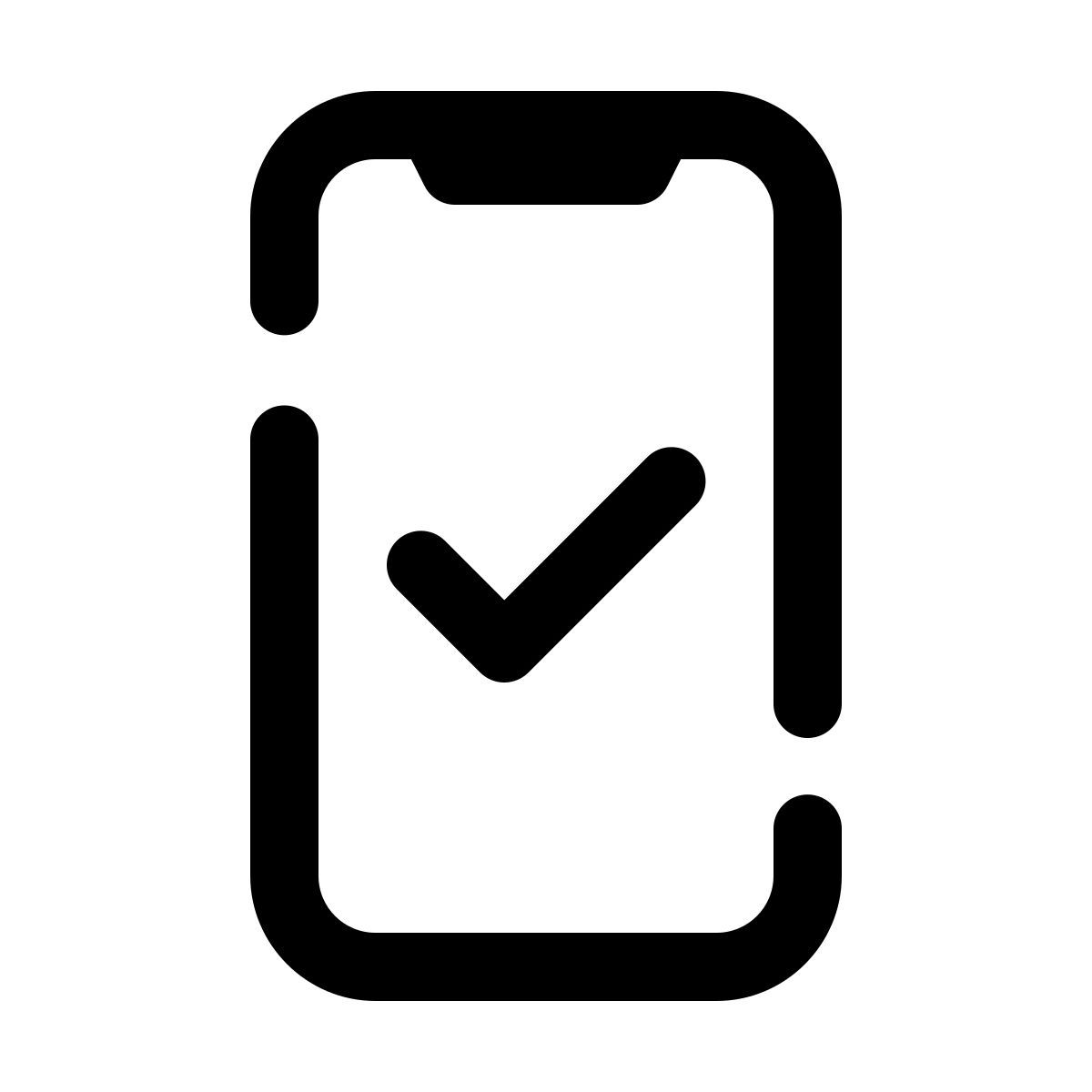 pulsar line style smartphone approve icon