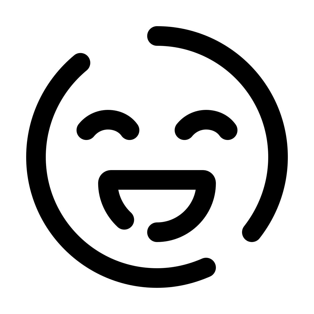 pulsar line style smiling icon