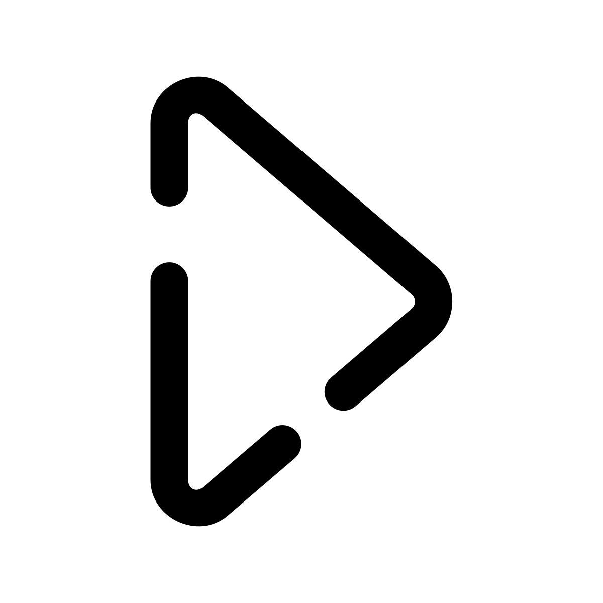 pulsar line style sort right icon