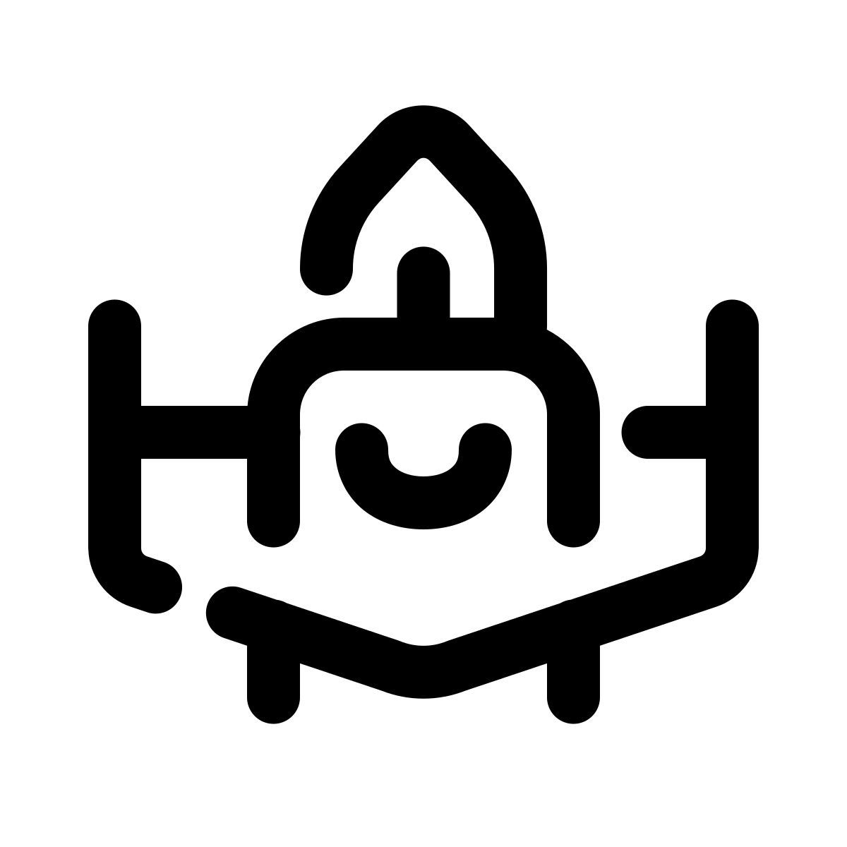 pulsar line style space fighter icon