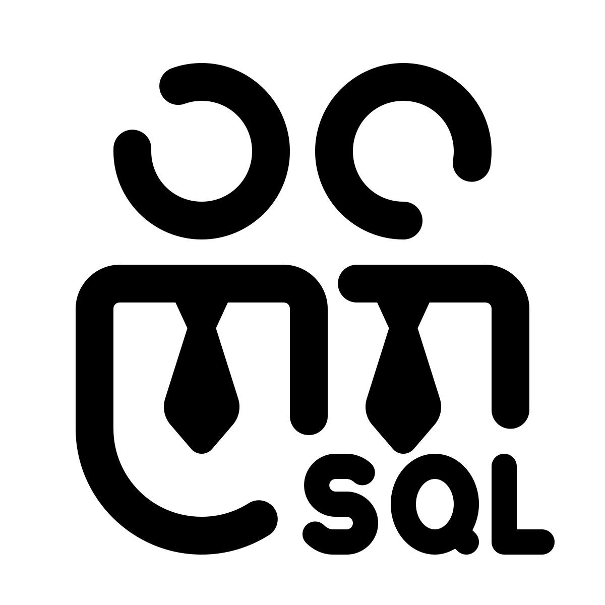 pulsar line style groupe d'administrateurs de base de données sql icon