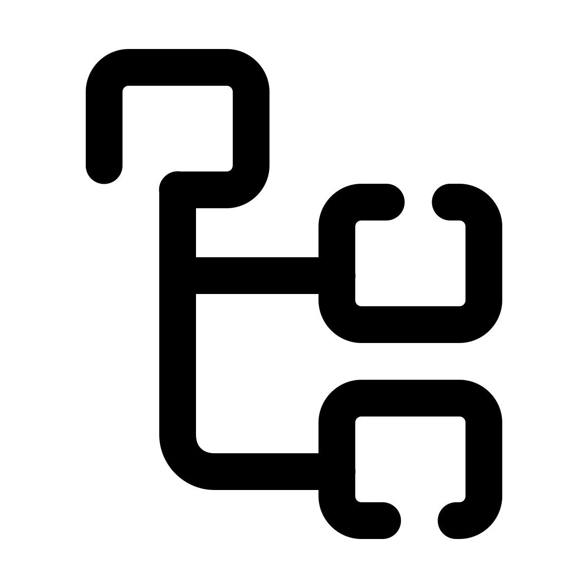 pulsar line style 堆积的组织结构图突出显示第一个节点 icon