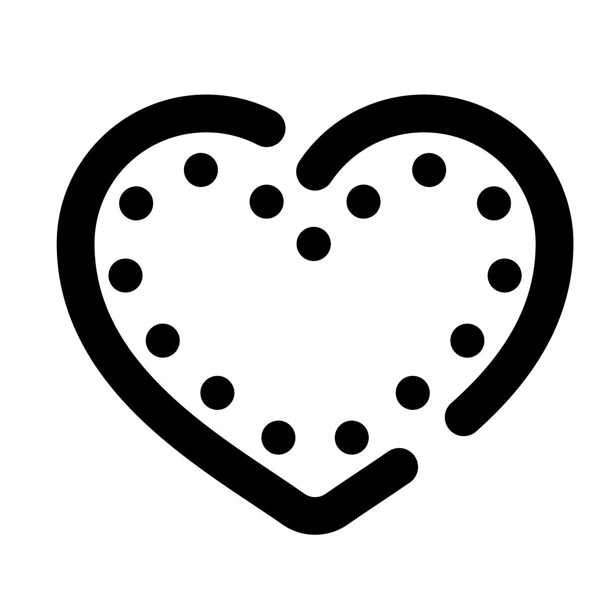 pulsar line style coração icon