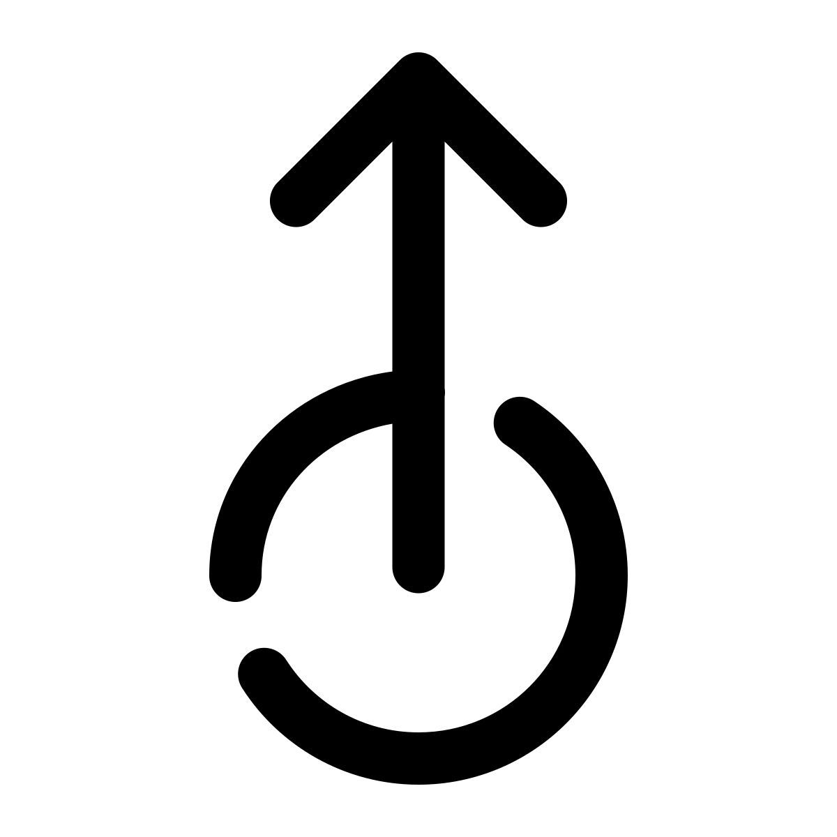 pulsar line style swipe up icon