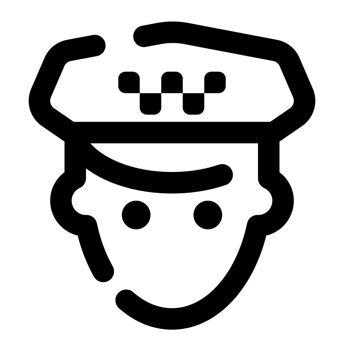 pulsar line style taxi driver icon