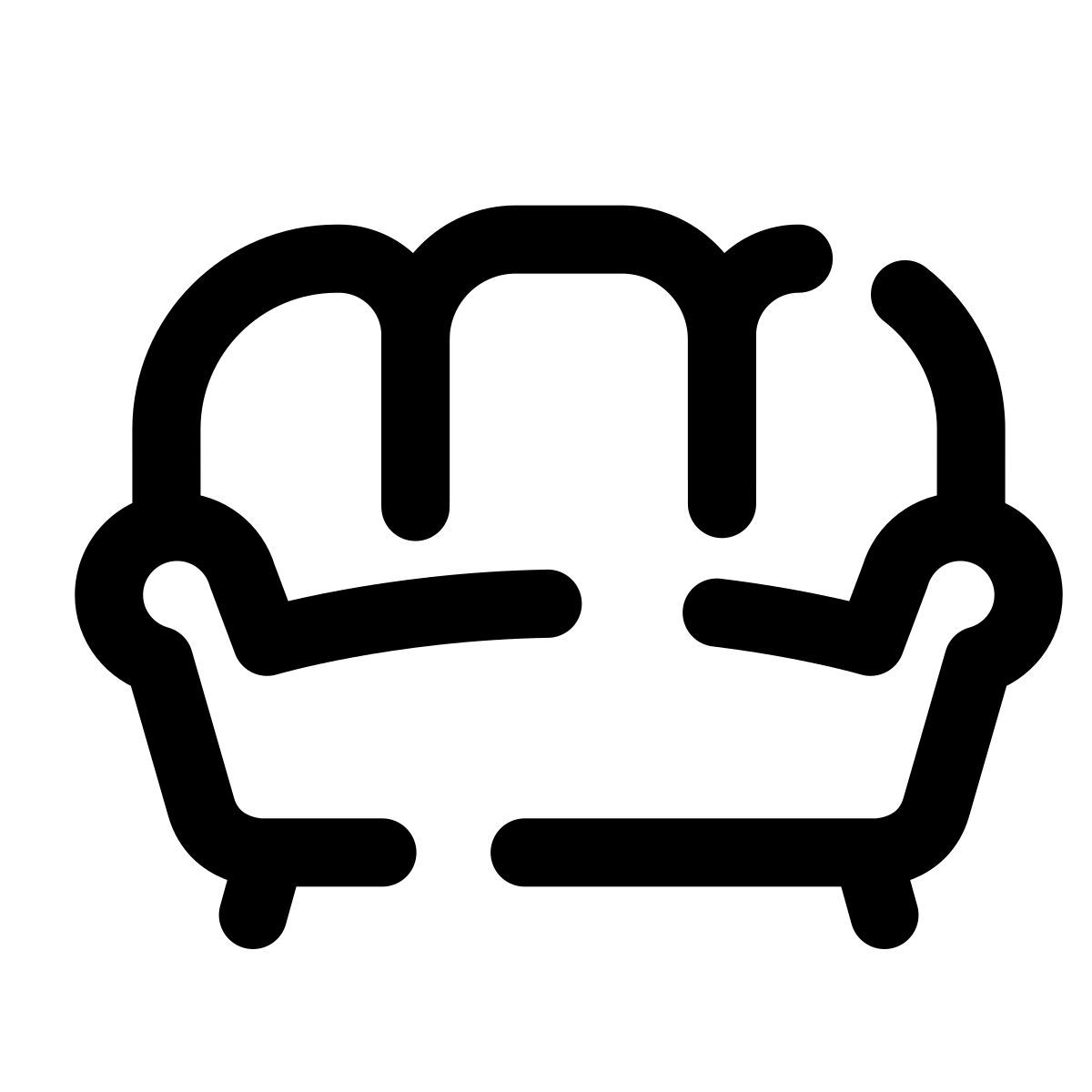 pulsar line style divano a tre posti icon