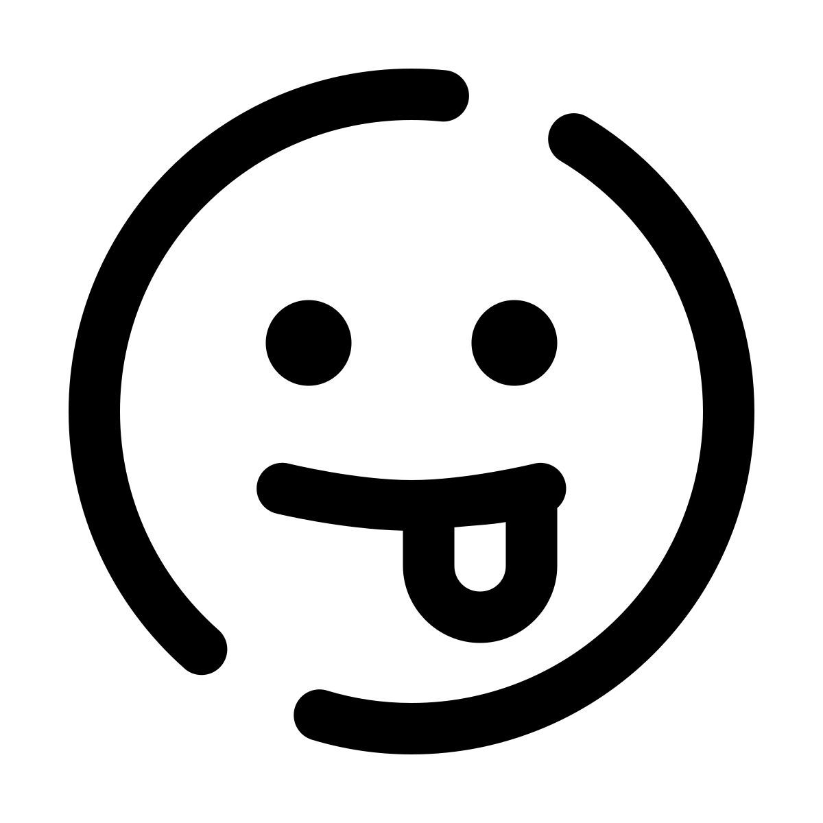 pulsar line style tongue out icon