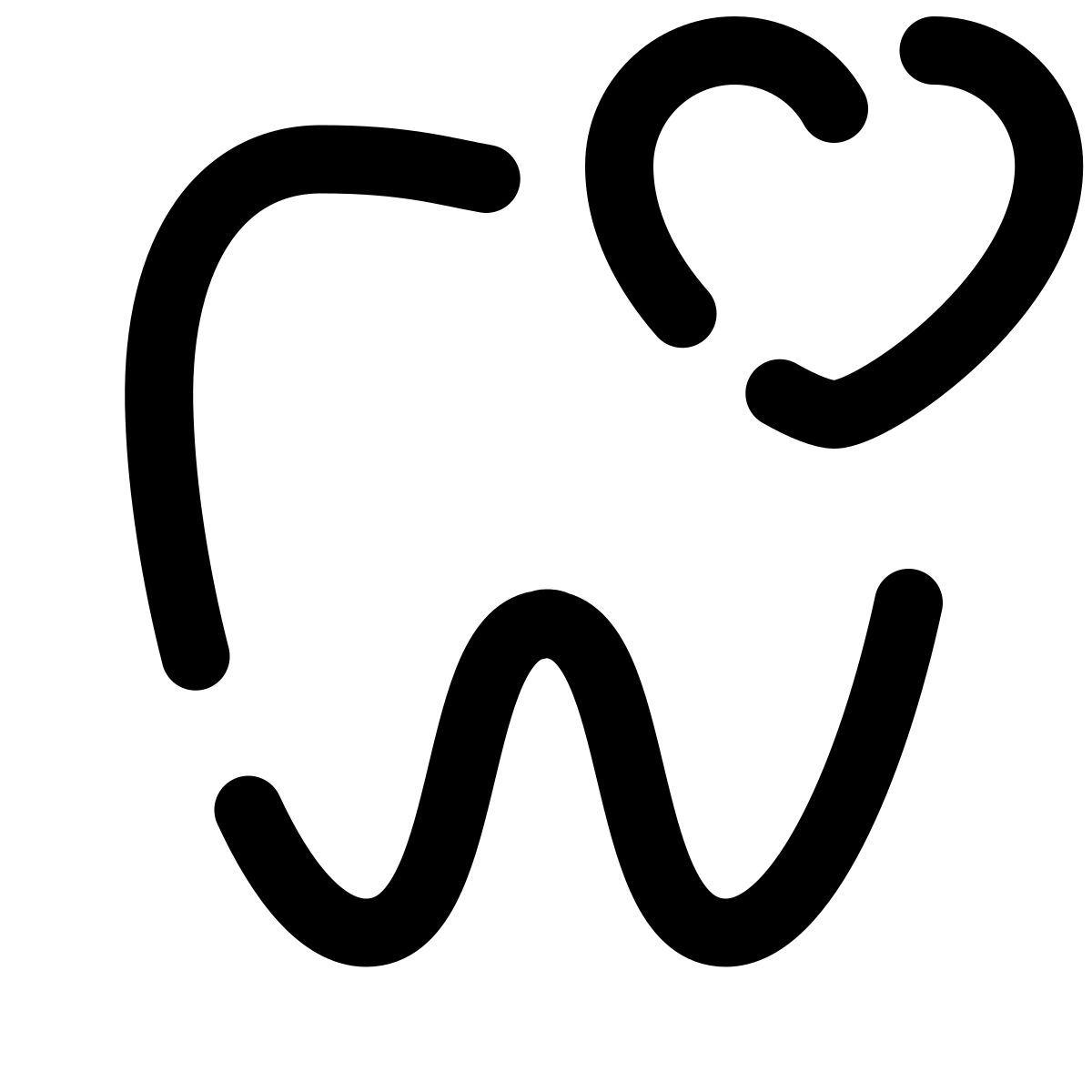 pulsar line style 牙心 icon