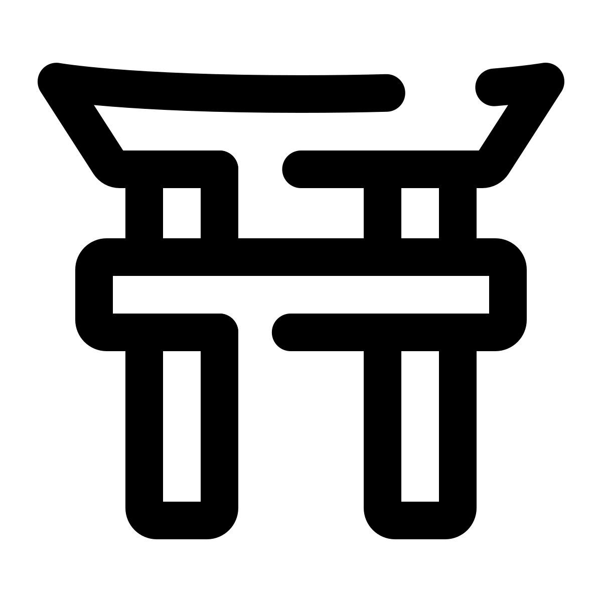 pulsar line style año nuevo japonés icon