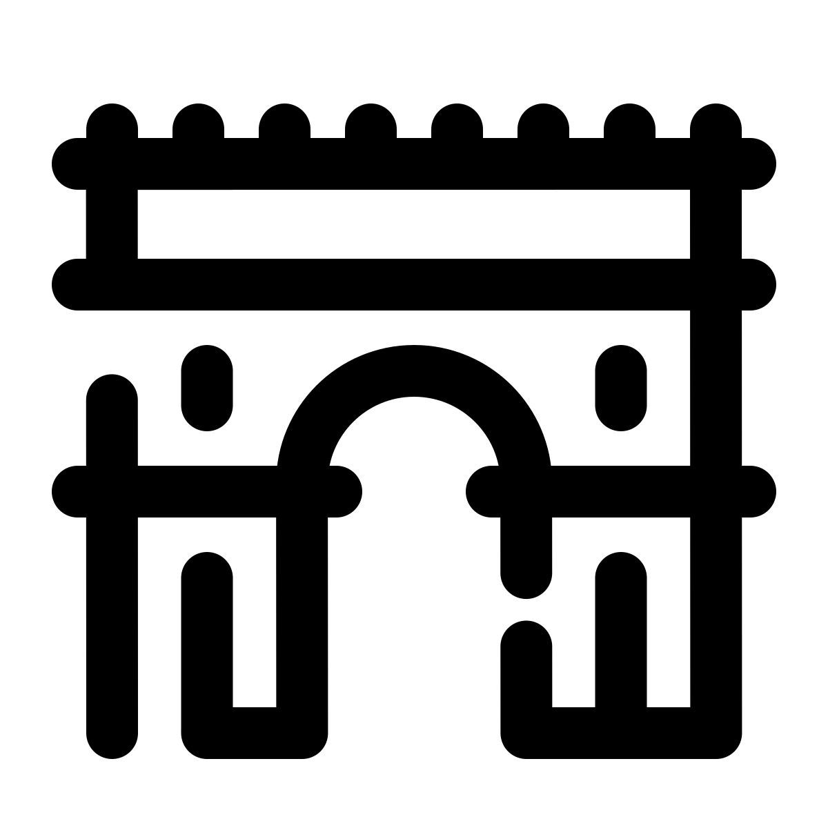 pulsar line style arc de triomphe icon