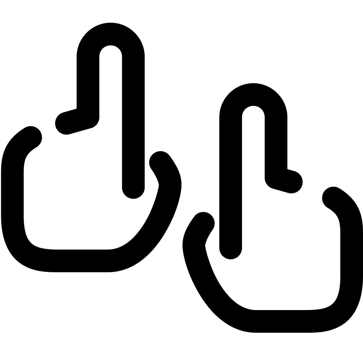 pulsar line style deux mains icon