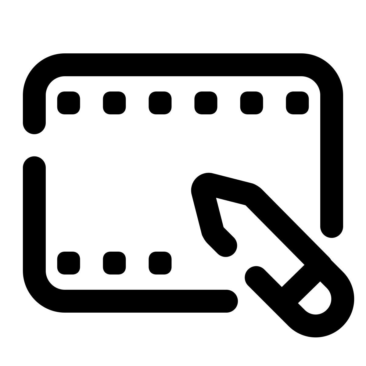 pulsar line style video editing icon