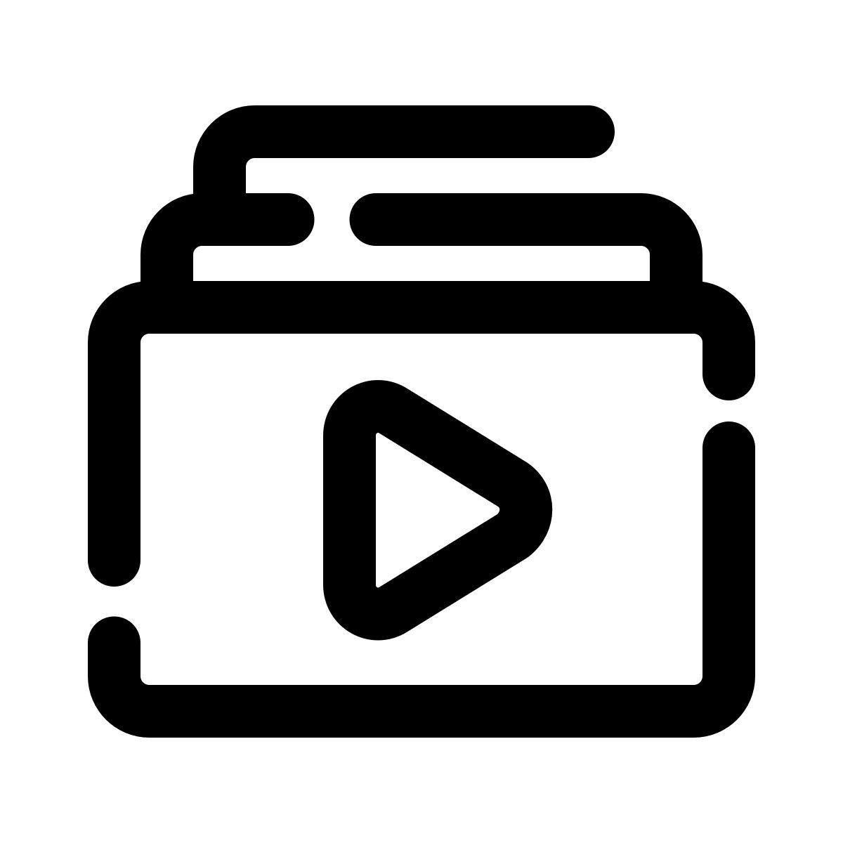 pulsar line style video playlist icon