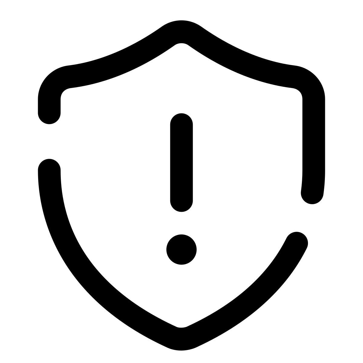 pulsar line style avertissement bouclier icon