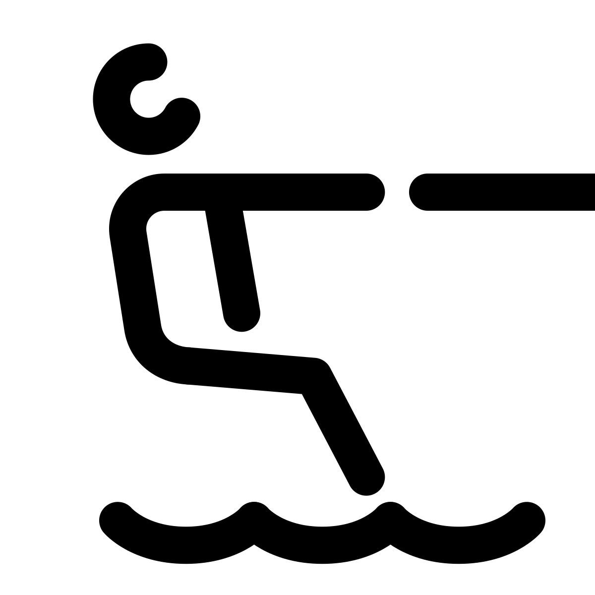 pulsar line style esquí acuático icon