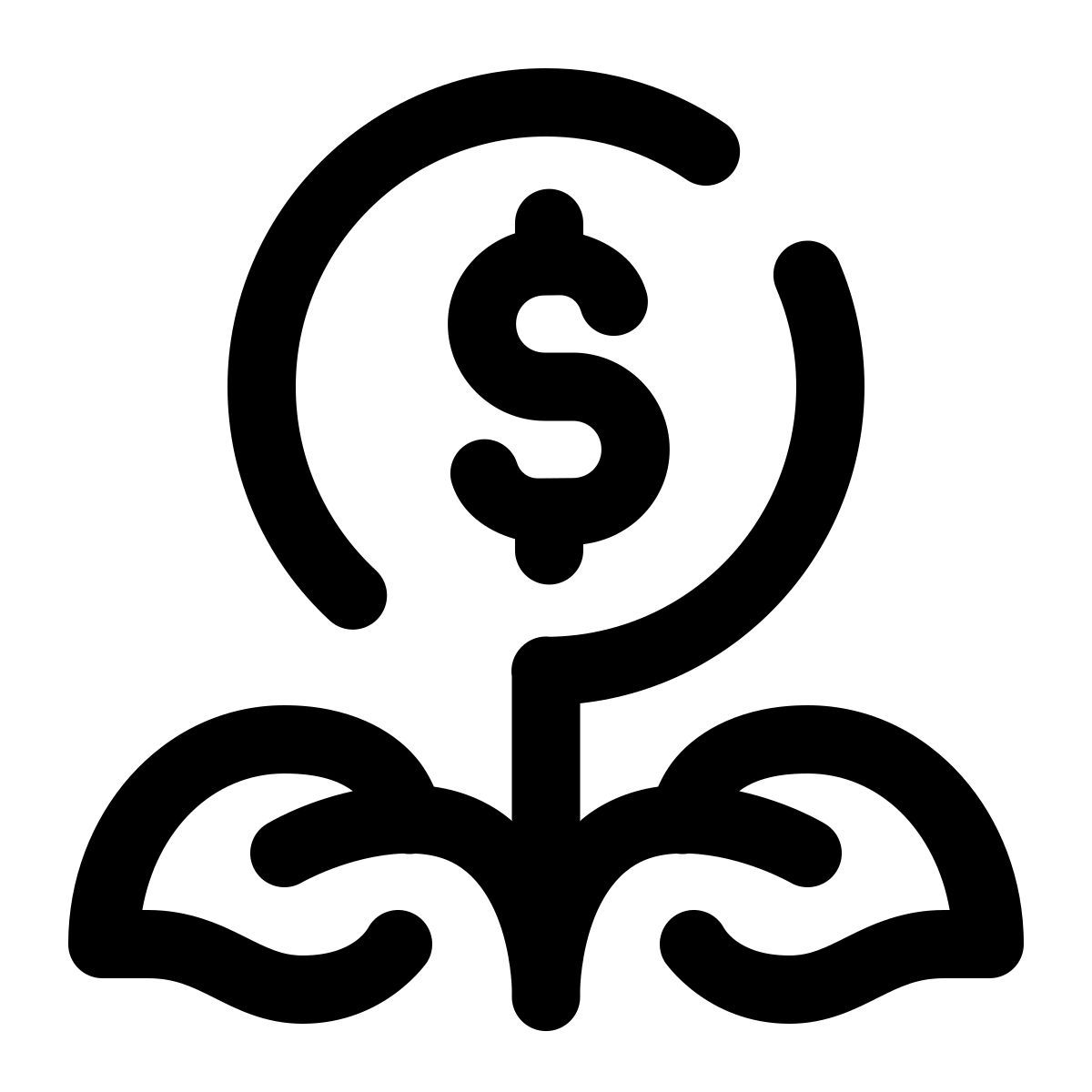 pulsar line style débil crecimiento financiero icon