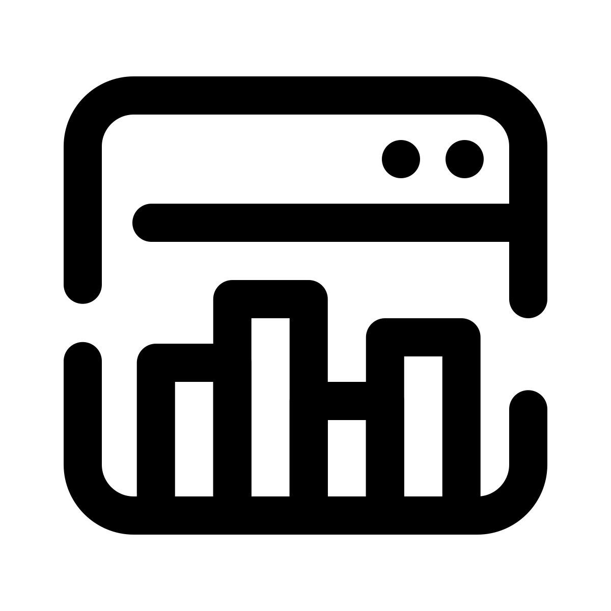 pulsar line style webpage analytics icon