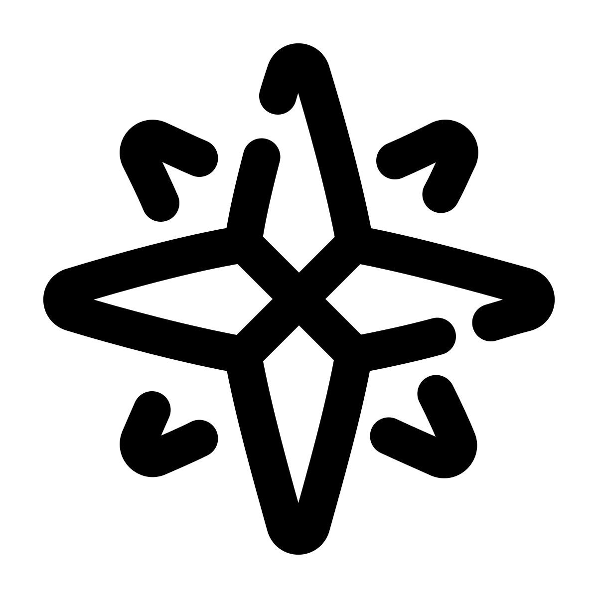 pulsar line style wind rose icon