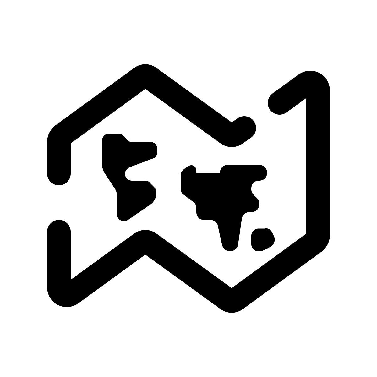 pulsar line style world map icon