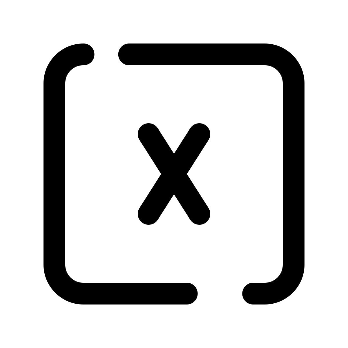 pulsar line style coordenada x icon