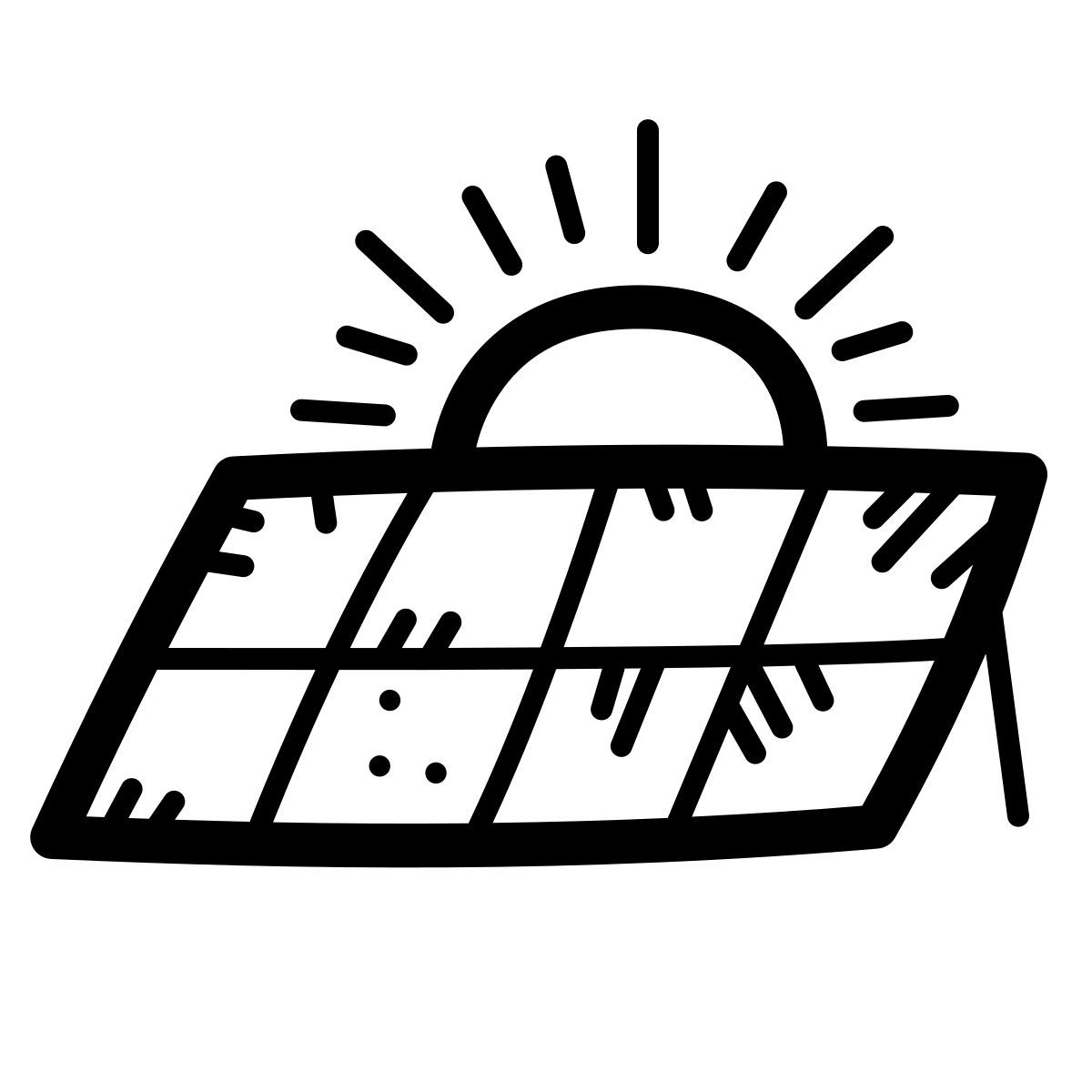 quill style solar panels icon