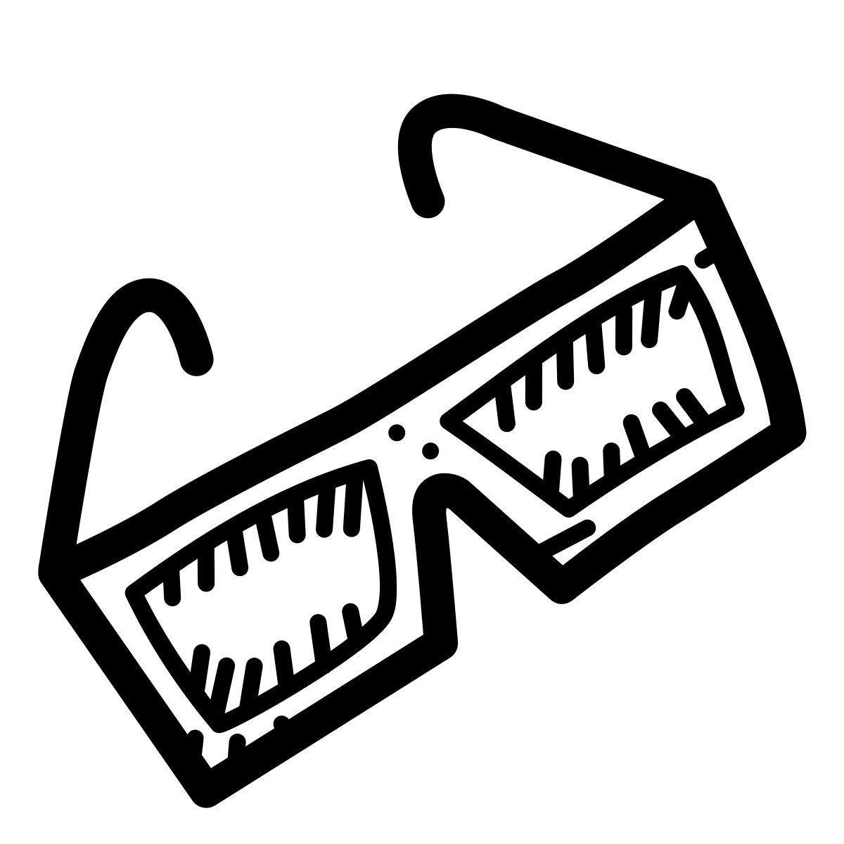 quill style gafas 3d icon