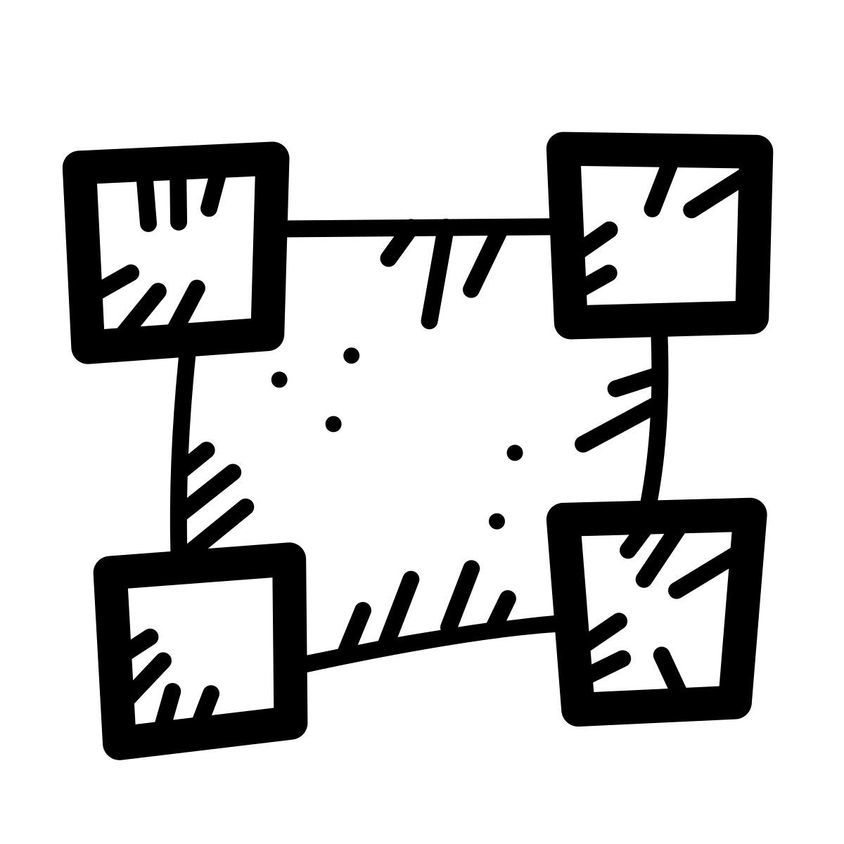 quill style blockchain technology icon