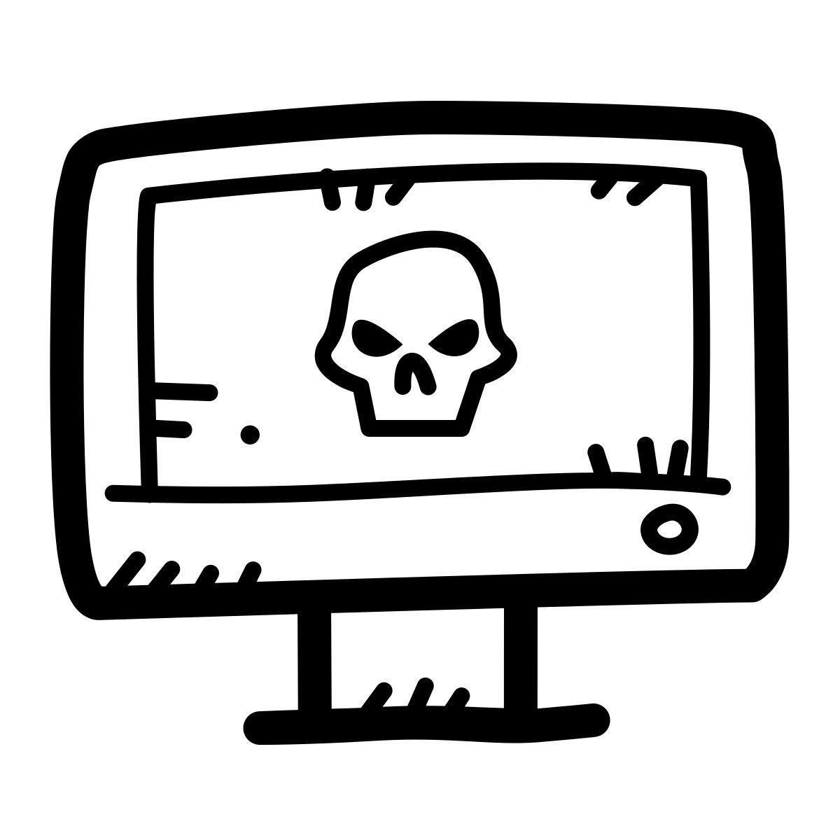 quill style blue screen of death icon