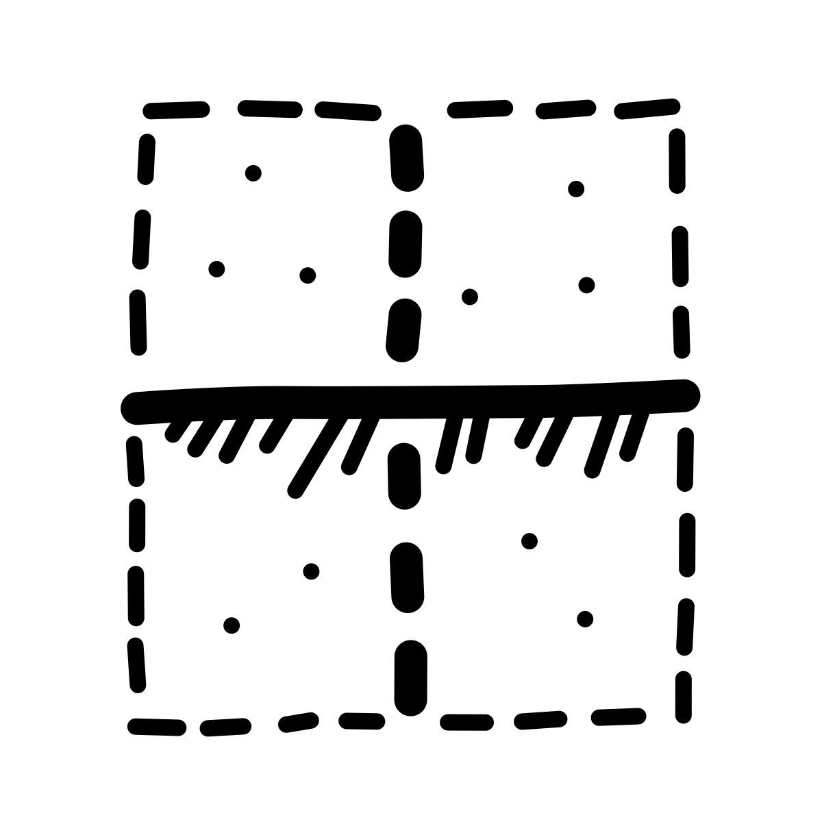 quill style 테두리 가로 icon