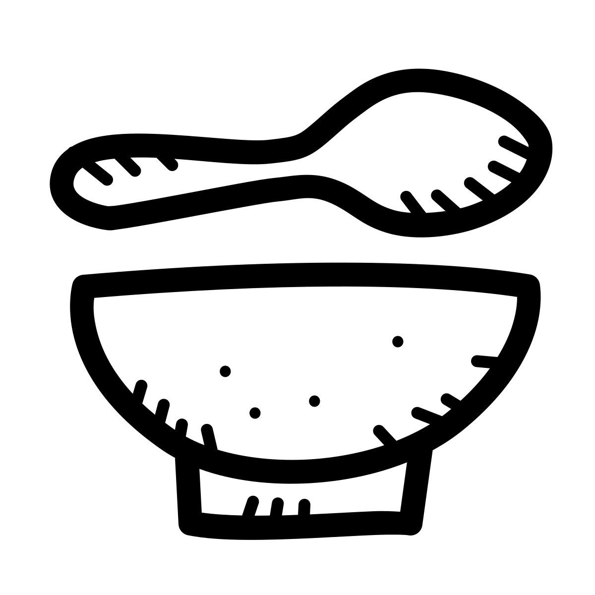 quill style tazón con cuchara icon