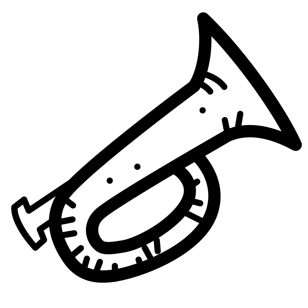 quill style bugle icon