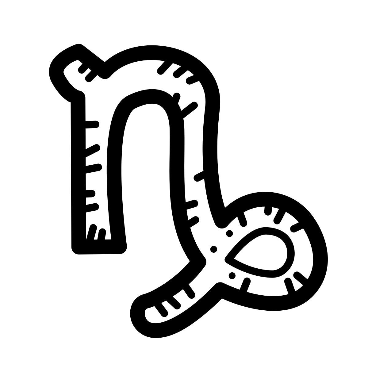 quill style capricorn icon