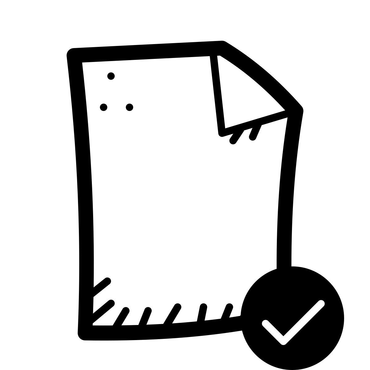 quill style check file icon