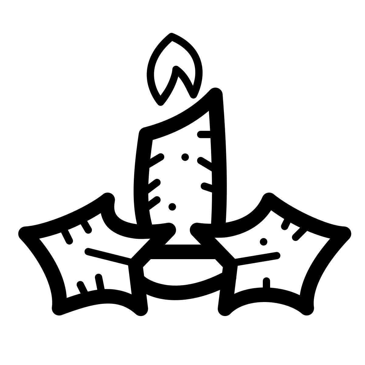 quill style 크리스마스 캔들 icon