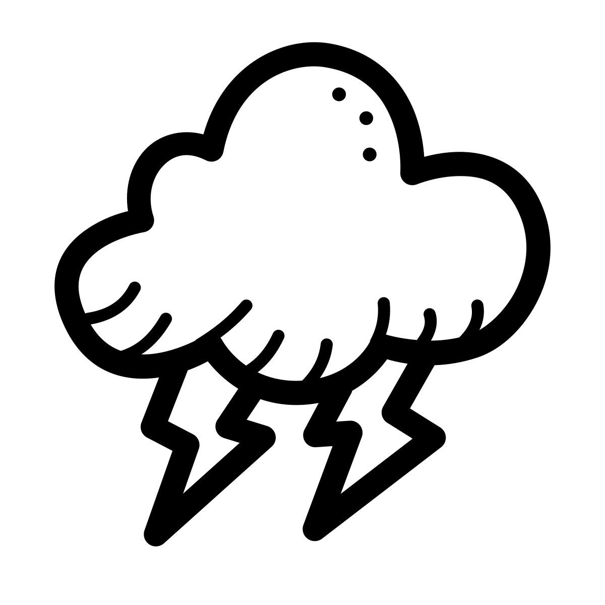 quill style cloud lighting icon