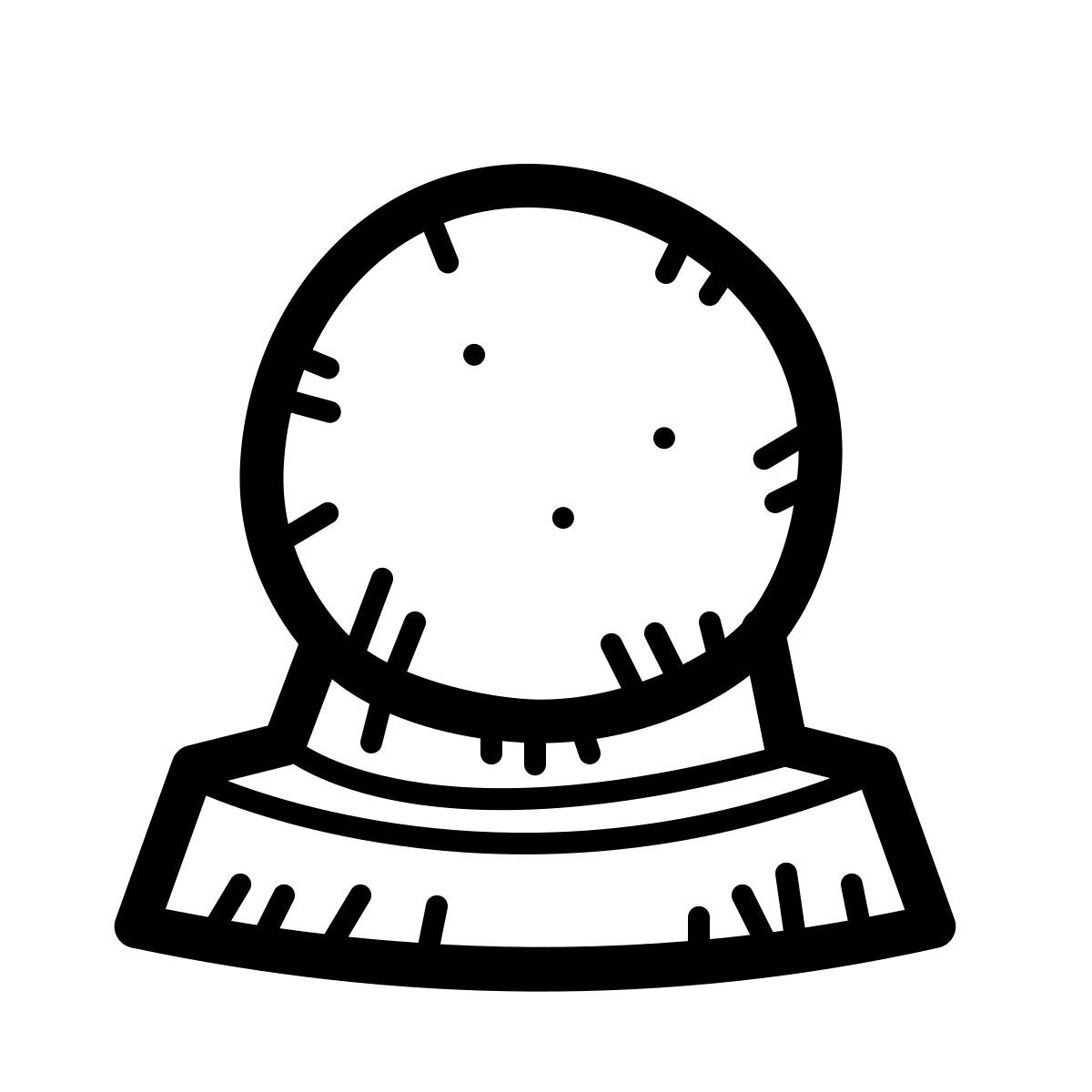 quill style crystal ball icon