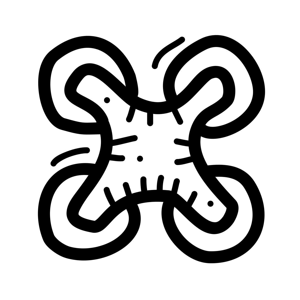 quill style vista inferior de dron icon