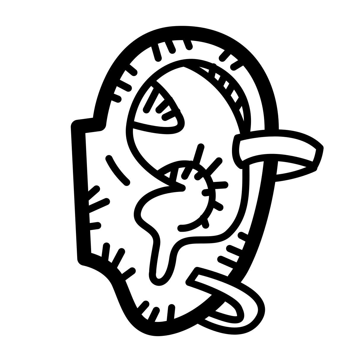 quill style la perforación del oído icon