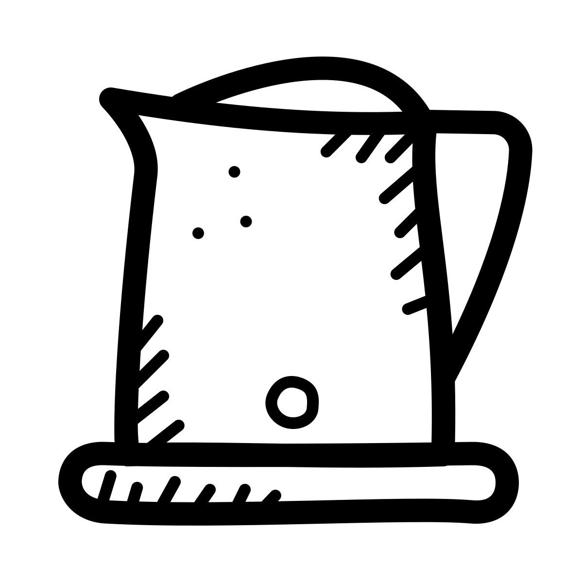quill style electric teapot icon