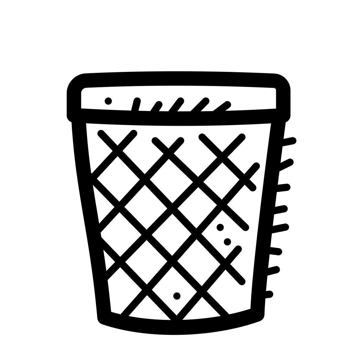 quill style leerer papierkorb icon