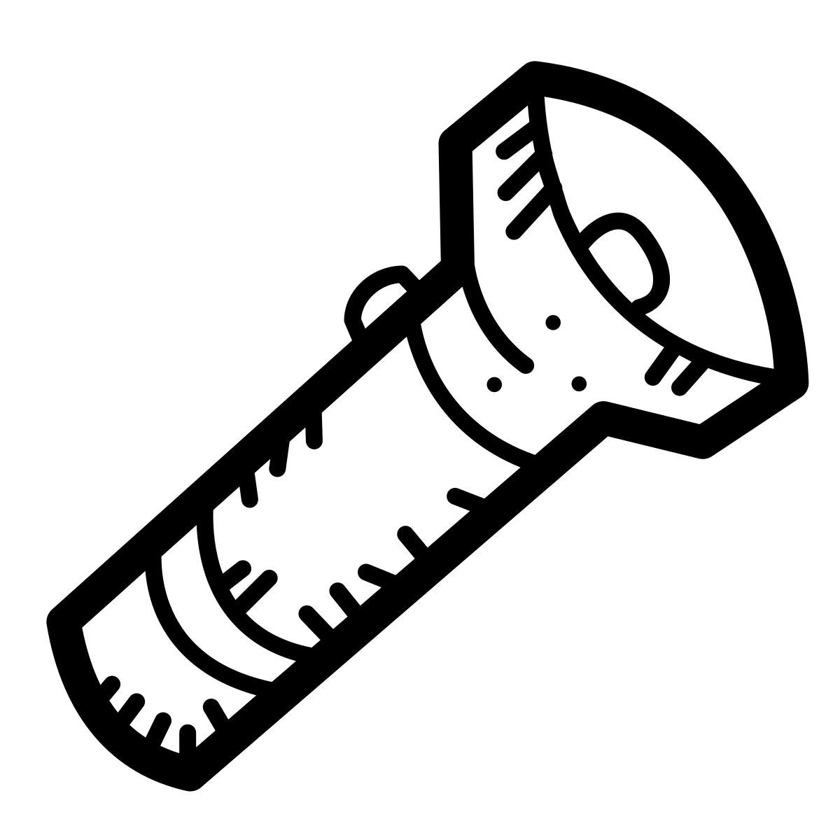 quill style taschenlampe icon
