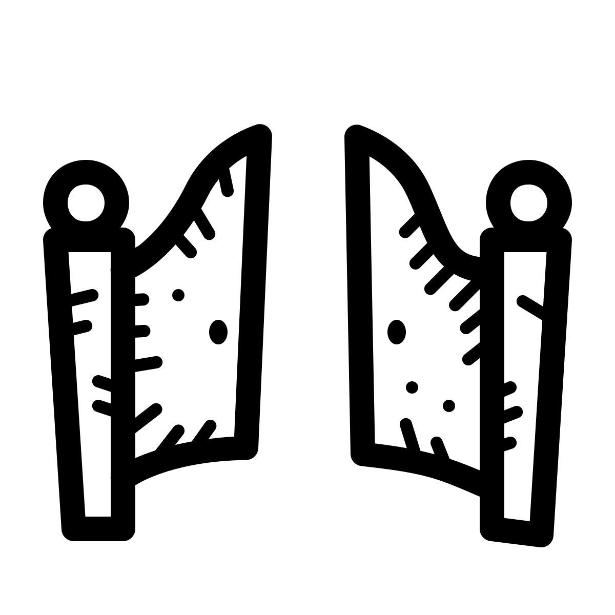 quill style front gate open icon