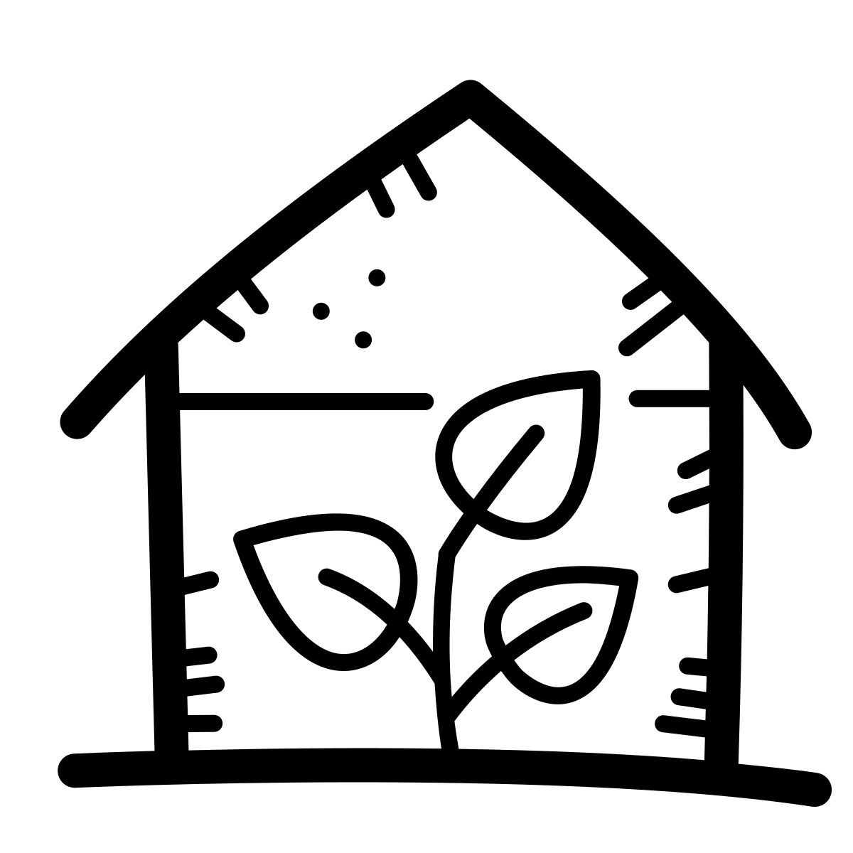 quill style greenhouse icon