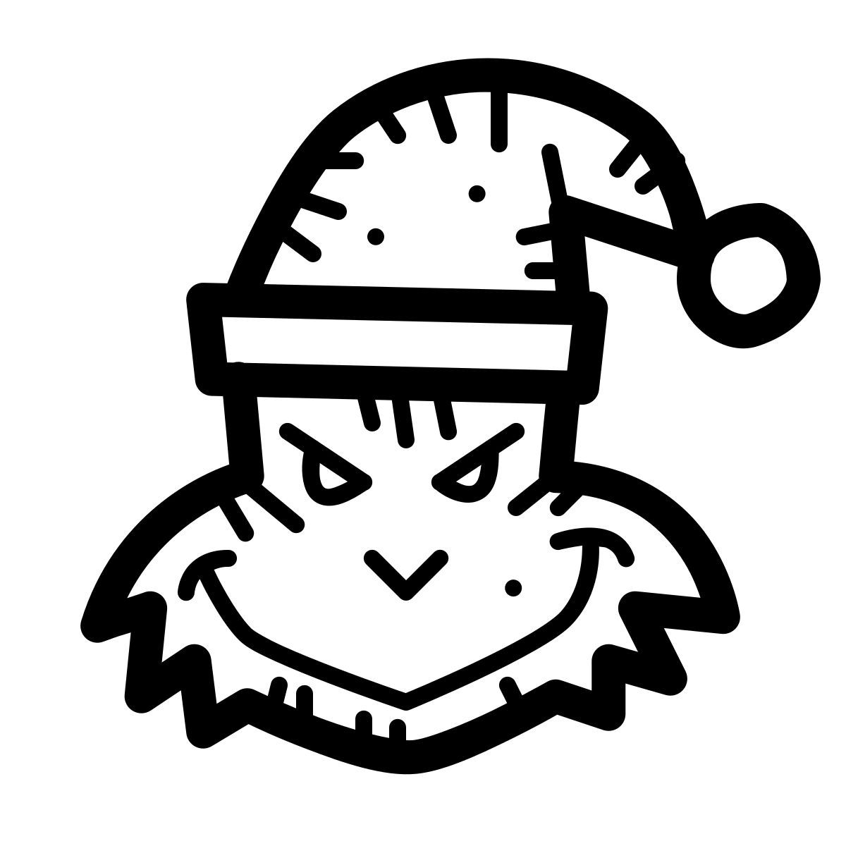 quill style grinch icon