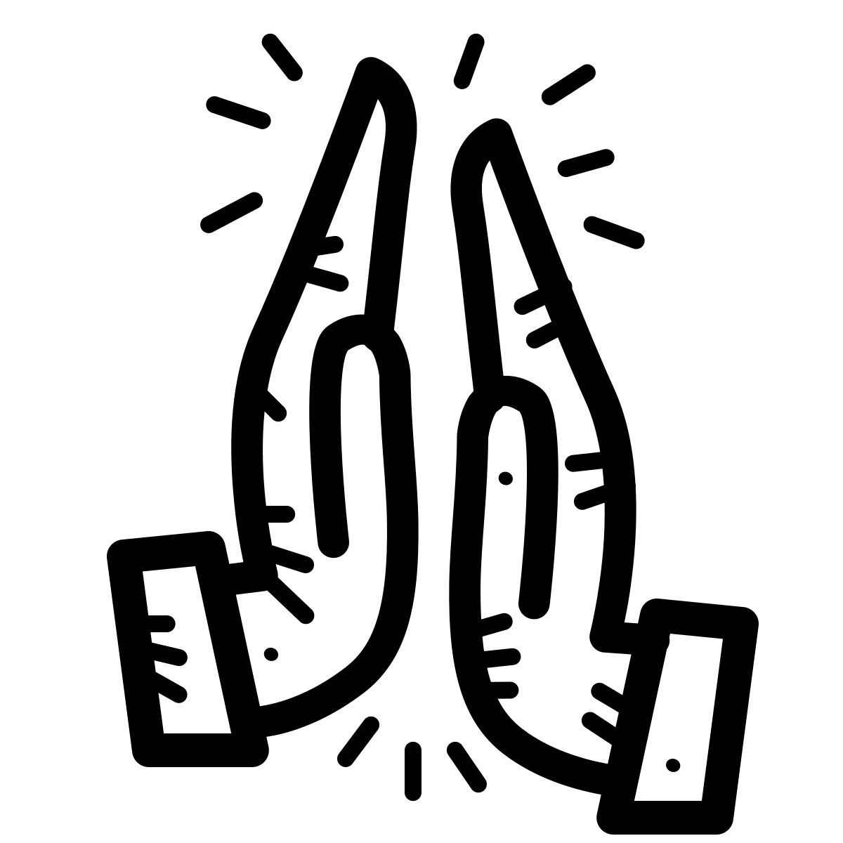 quill style high five icon