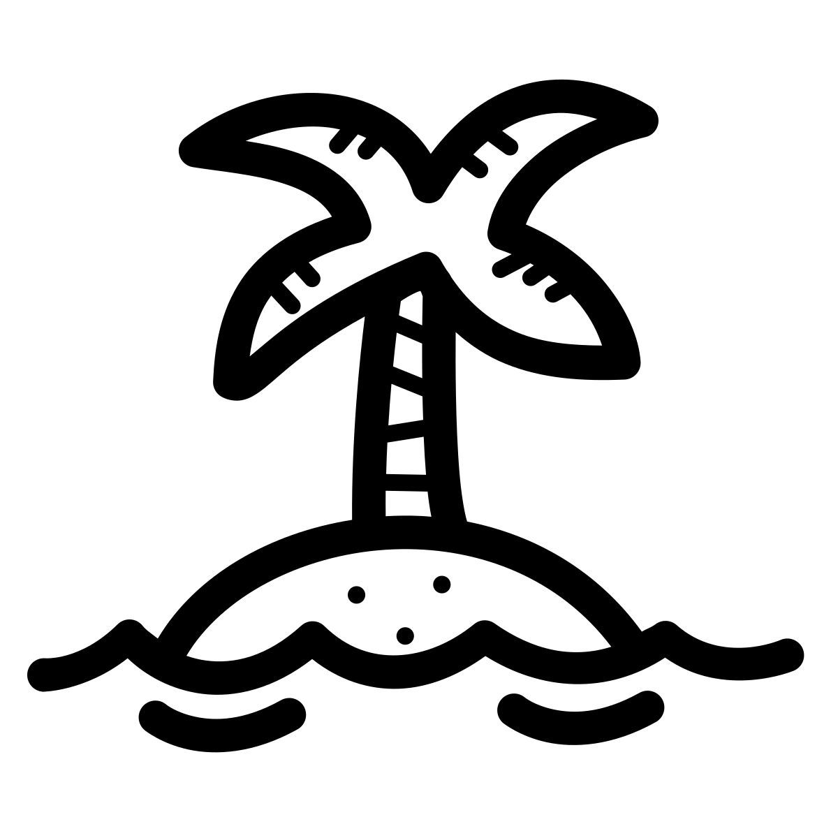 quill style island on water icon