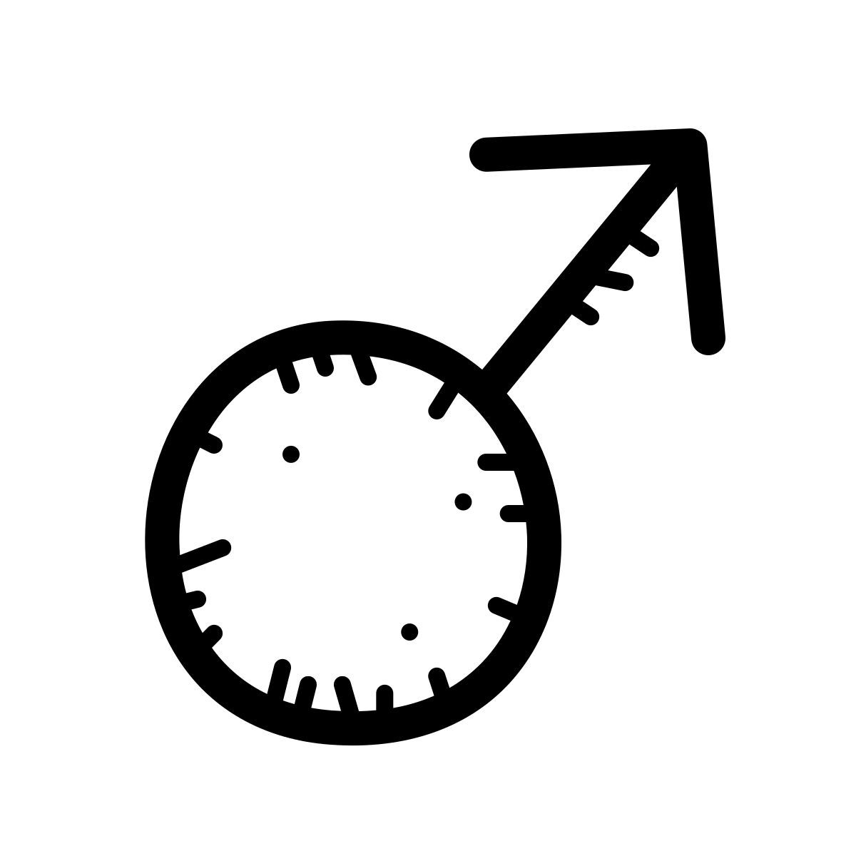 quill style mars symbol icon