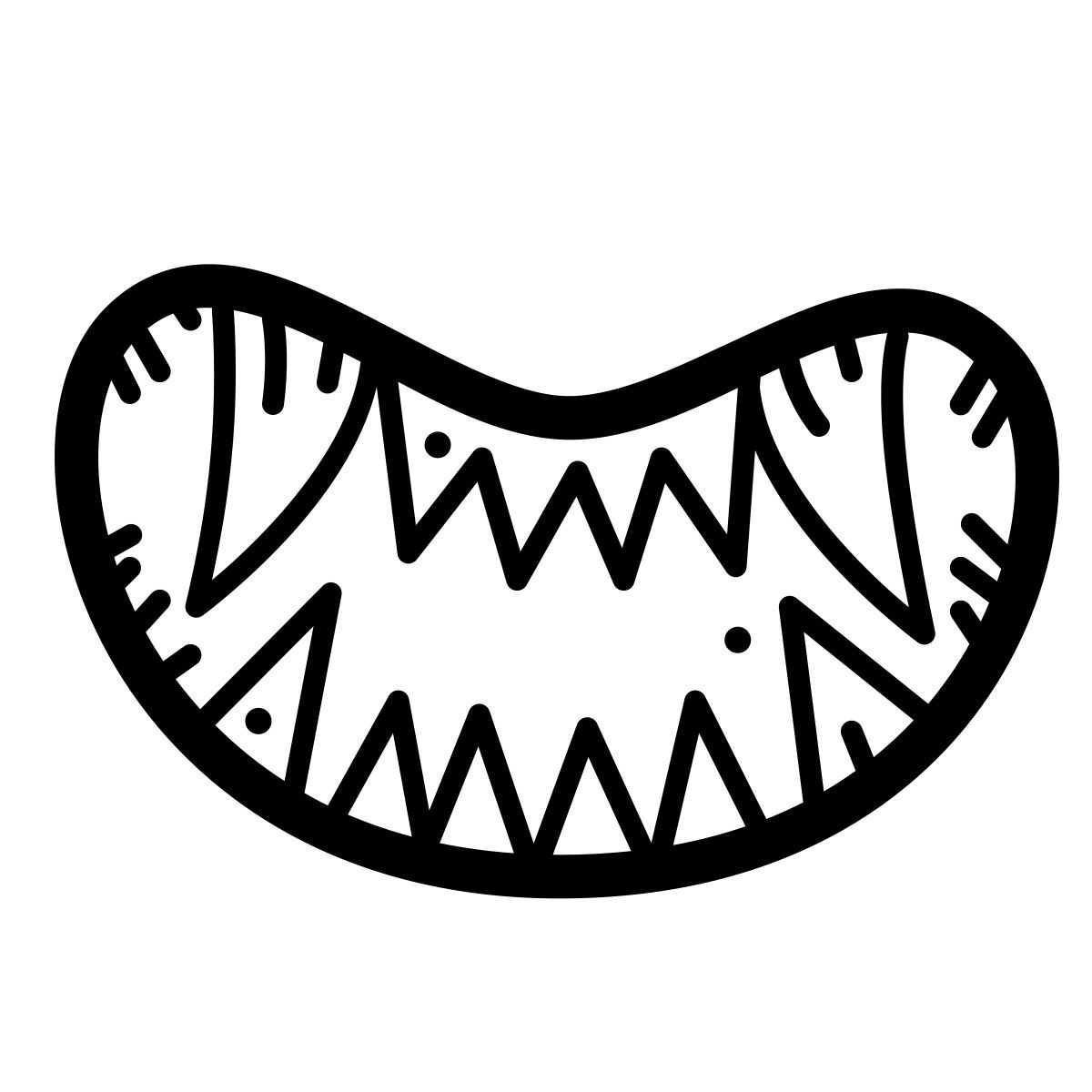 quill style reißzähne icon